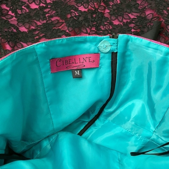 Cibeline Sariano Strapless Contrast Lace Mini Dress - Picture 7 of 7